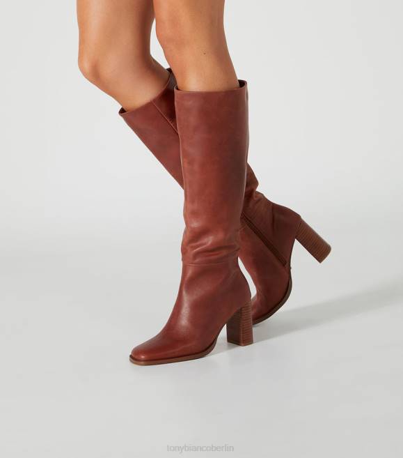 kniehohe Stiefel| de Tony Bianco Frauen Asher-Kalbsstiefel Cognac 4624423